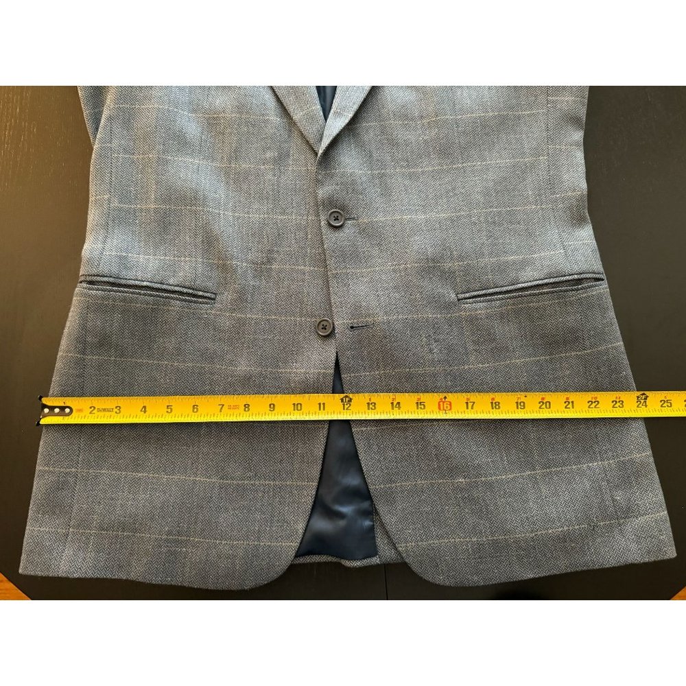 Jos‎ A Bank Silk Wool Sport Coat Mens 42L Herringbone Windowpane Jacket Blazer - Picture 11 of 16